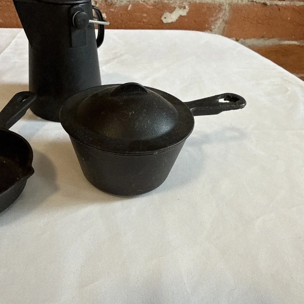 Chilton Toys Faux Cast Iron Pots & Pans - Griddle, Dutch‎ Oven, Corning Wear
